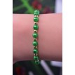 Bracelet Couleur Émeraude en perles vertes et dorées élégant et confortable Bracelet Couleur Émeraude en perles vertes et dorées élégant et confortable