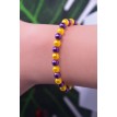 Bracelet Duo d'energie en perles jaunes et violettes élégant et confortable Bracelet Duo d'energie en perles jaunes et violettes élégant et confortable