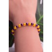 Bracelet Duo d'energie en perles jaunes et violettes élégant et confortable Bracelet Duo d'energie en perles jaunes et violettes élégant et confortable