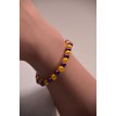 Bracelet Duo d'energie en perles jaunes et violettes élégant et confortable Bracelet Duo d'energie en perles jaunes et violettes élégant et confortable