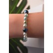 Bracelet Mélodie Océanique en perles bleu marine et blanches élégant Bracelet Mélodie Océanique en perles bleu marine et blanches élégant