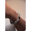 Bracelet Mélodie Océanique en perles bleu marine et blanches élégant Bracelet Mélodie Océanique en perles bleu marine et blanches élégant