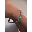 Bracelet Perles du Pacifique en perles bleu et gris élégant et confortable Bracelet Perles du Pacifique en perles bleu et gris élégant et confortable