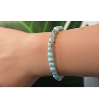 Bracelet en perles bleu et gris , élégant et tendance