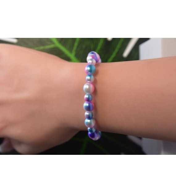 Eclat Multicolore avec perles arc-en-ciel