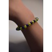 Bracelet Perle de Vitalité en perles bleu nuit et jaune citron élégant Bracelet Perle de Vitalité en perles bleu nuit et jaune citron élégant