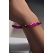 Bracelet Douceur Chocolaté en perles fuchsia et marron élégant Bracelet Douceur Chocolaté en perles fuchsia et marron élégant