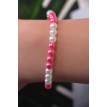 Bracelet Romance Éternelle en perles roses et blanches élégant Bracelet Romance Éternelle en perles roses et blanches élégant