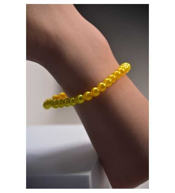 Bracelet Rayon de Soleil en perles jaune élégant et confortable