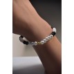 Bracelet Contraste Chic en perles noir et blanc élégant Bracelet Contraste Chic en perles noir et blanc élégant