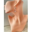 Diamant enveloppé – Boucles d’oreilles créoles en acier inoxydable argenté avec pendentif Diamant enveloppé – Boucles d’oreilles créoles en acier inoxydable argenté avec pendentif