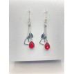 Romance d'amour – Boucles d’oreilles pendantes en acier inoxydable argenté Romance d'amour – Boucles d’oreilles pendantes en acier inoxydable argenté