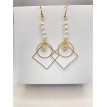 Pur Bijou – Boucles d’oreilles pendantes en acier inoxydable plaqué or 24K