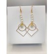 Pur Bijou – Boucles d’oreilles pendantes en acier inoxydable plaqué or 24K