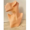 Éclat de Souvenir – Boucles d’oreilles pendantes géométriques en acier inoxydable plaqué or 24K 