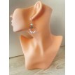 Aurore – Boucles d’oreilles créoles argentées en acier inoxydable plaqué argent 925 avec perles rose Aurore – Boucles d’oreilles créoles argentées en acier inoxydable plaqué argent 925 avec perles rose