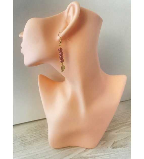DemiSaison – Boucles d’oreilles pendantes plaqué or 24 K 