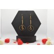Éclat de Rouge – Boucles créoles en acier inoxydable plaqué or 24K avec perles dorées Éclat de Rouge – Boucles créoles en acier inoxydable plaqué or 24K avec perles dorées