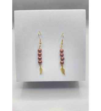 DemiSaison – Boucles d’oreilles pendantes plaqué or 24 K 