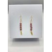 DemiSaison – Boucles d’oreilles pendantes plaqué or 24 K avec perles marron  DemiSaison – Boucles d’oreilles pendantes plaqué or 24 K avec perles marron