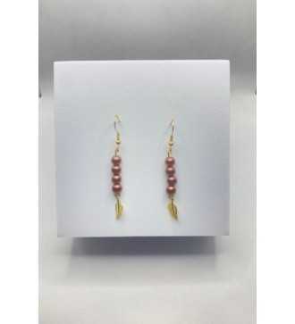 DemiSaison – Boucles d’oreilles pendantes plaqué or 24 K 
