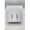 DemiSaison – Boucles d’oreilles pendantes plaqué or 24 K avec perles marron  DemiSaison – Boucles d’oreilles pendantes plaqué or 24 K avec perles marron