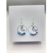 Douce Nuit – Boucles d’oreilles créoles en argent 925 avec perles bleu bicolore Douce Nuit – Boucles d’oreilles créoles en argent 925 avec perles bleu bicolore