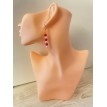 Harmonie Rouge et Blanche – Boucles pendantes perles rouges et blanches en acier inoxydable doré Harmonie Rouge et Blanche – Boucles pendantes perles rouges et blanches en acier inoxydable doré
