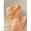 Lune Noir – Boucles d’oreilles créoles plaqué or 24 K avec perle noire tachetée et pendentif anneau Lune Noir – Boucles d’oreilles créoles plaqué or 24 K avec perle noire tachetée et pendentif anneau