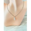 Pureté Élégante – Collier argent 925 avec pendentif goutte nacrée longue et éclat raffiné Pureté Élégante – Collier argent 925 avec pendentif goutte nacrée longue et éclat raffiné