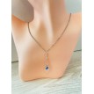 Reflet Bleus – Collier argent 925 avec pendentif trio de gouttes et pierre bleu océan élégante Reflet Bleus – Collier argent 925 avec pendentif trio de gouttes et pierre bleu océan élégante