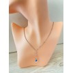Reflet Bleus – Collier argent 925 avec pendentif trio de gouttes et pierre bleu océan élégante Reflet Bleus – Collier argent 925 avec pendentif trio de gouttes et pierre bleu océan élégante