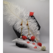 Élégance Enchanté – Boucles d’oreilles pendantes en acier inoxydable plaqué or 24K avec perle dorée 