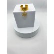 Trèfle Doré – Bague ajustable en acier inoxydable plaqué or 24 K avec pendentif Trèfle Doré – Bague ajustable en acier inoxydable plaqué or 24 K avec pendentif