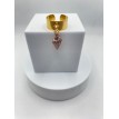 Crustacé – Bague ajustable avec pendentif coquillage violet pailleté pour un style marin élégant  Crustacé – Bague ajustable avec pendentif coquillage violet pailleté pour un style marin élégant