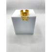 Papillon Volant – Bague ajustable en acier inoxydable plaqué or 24 K avec pendentif  Papillon Volant – Bague ajustable en acier inoxydable plaqué or 24 K avec pendentif