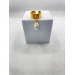 Coquillage et Crustacé – Bague ajustable plaqué or 24 K avec pendentif coquillage blanc nacré Coquillage et Crustacé – Bague ajustable plaqué or 24 K avec pendentif coquillage blanc nacré