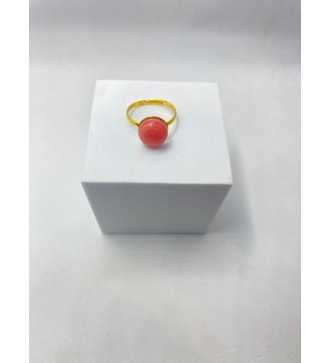 Pomme d'amour –Bague ajustable rose spirale acier inoxydable doré