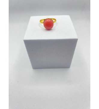 Pomme d'amour –Bague ajustable rose spirale acier inoxydable doré