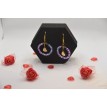 Symphonie de Perles – Boucles d’oreilles créoles perlées avec pendentif cœur doré Symphonie de Perles – Boucles d’oreilles créoles perlées avec pendentif cœur doré