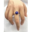 Bague ajustable Bleu Profond en quartz cabochon – Argent 925 Bague ajustable Bleu Profond en quartz cabochon – Argent 925