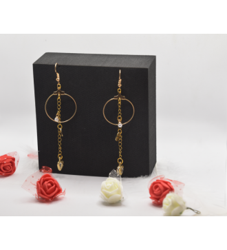 Boucles d'oreilles or : Créole cœur et perle élégante