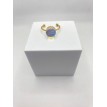 L'élégance – Bague ajustable quartz transparent et acier inoxydable doré L'élégance – Bague ajustable quartz transparent et acier inoxydable doré