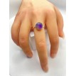Bague ajustable Couleur du Cassis en quartz violine – Argent 925 Bague ajustable Couleur du Cassis en quartz violine – Argent 925