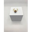 Café Caramel – Bague ajustable quartz caramel en acier inoxydable doré