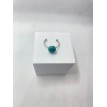 Vert zébré – Bague ajustable en quartz vert zébré et acier inoxydable argent Vert zébré – Bague ajustable en quartz vert zébré et acier inoxydable argent