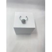 Bague ajustable Quartz Gris en pendentif transparent – Argent 925 Bague ajustable Quartz Gris en pendentif transparent – Argent 925