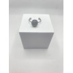 Bague ajustable Quartz Gris en pendentif transparent – Argent 925 Bague ajustable Quartz Gris en pendentif transparent – Argent 925