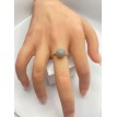 Bague ajustable Quartz Gris en pendentif transparent – Argent 925 Bague ajustable Quartz Gris en pendentif transparent – Argent 925