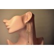 Miroir de l'ame – Boucles d’oreilles pendantes argentées avec pendentif carré Miroir de l'ame – Boucles d’oreilles pendantes argentées avec pendentif carré